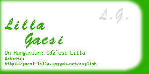 lilla gacsi business card
